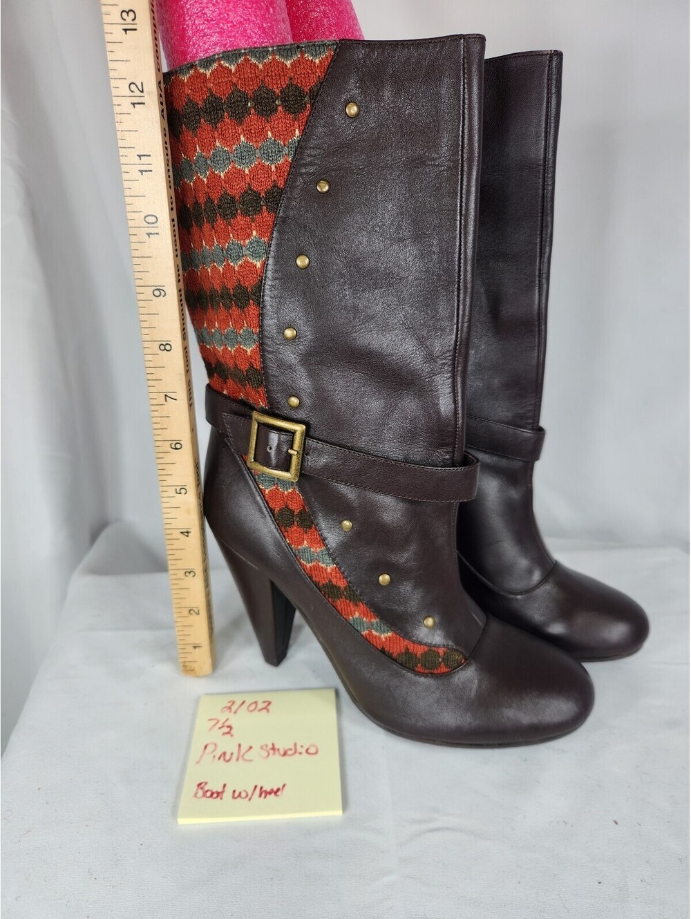 Pink Studio NWOT Tapestry Boots 7.5